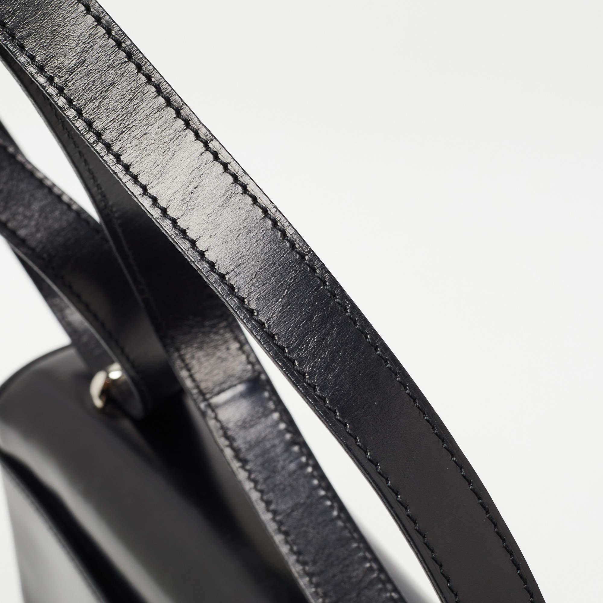 Cartier Black Glossy Leather Panthere Shoulder Bag 12