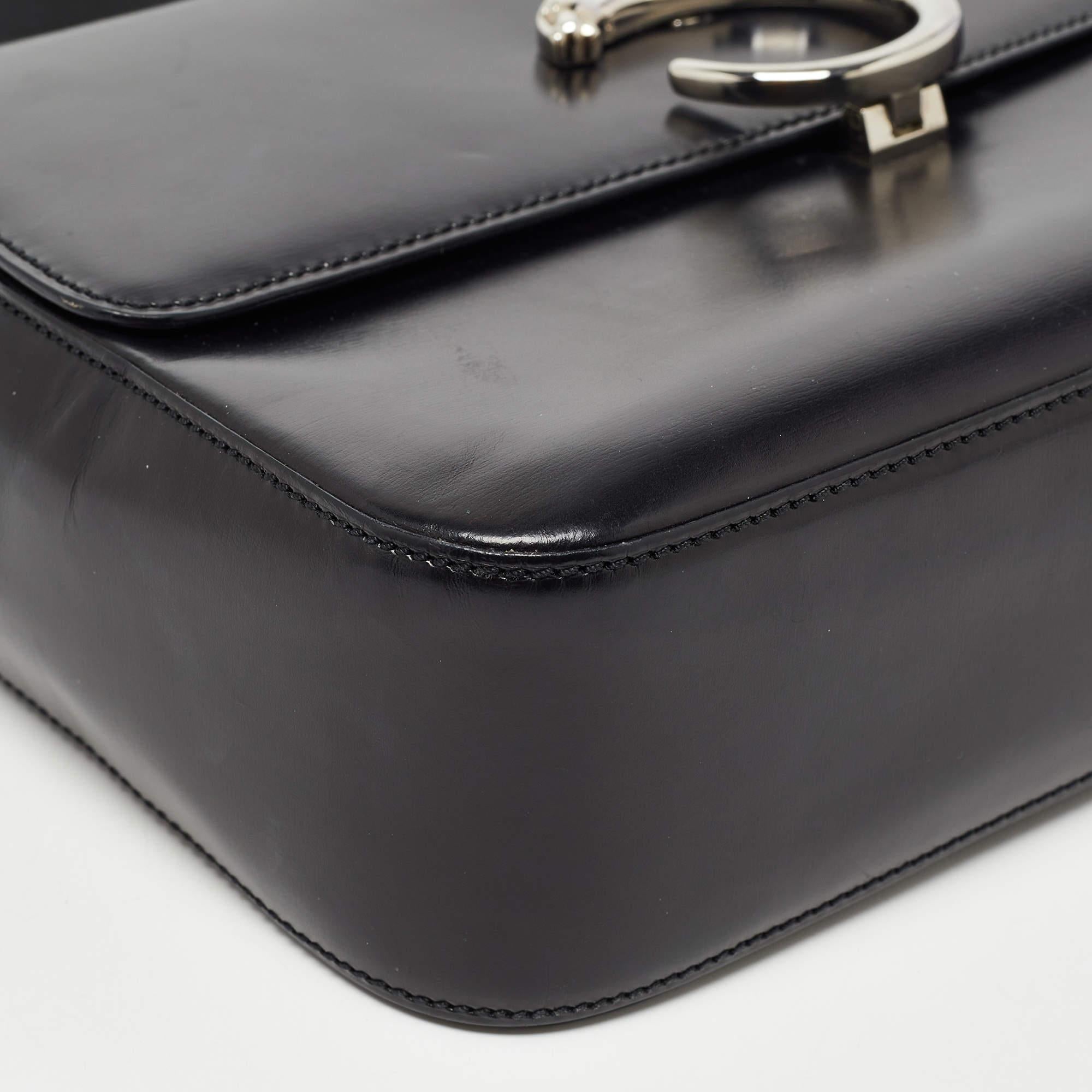 Cartier Black Glossy Leather Panthere Shoulder Bag 3