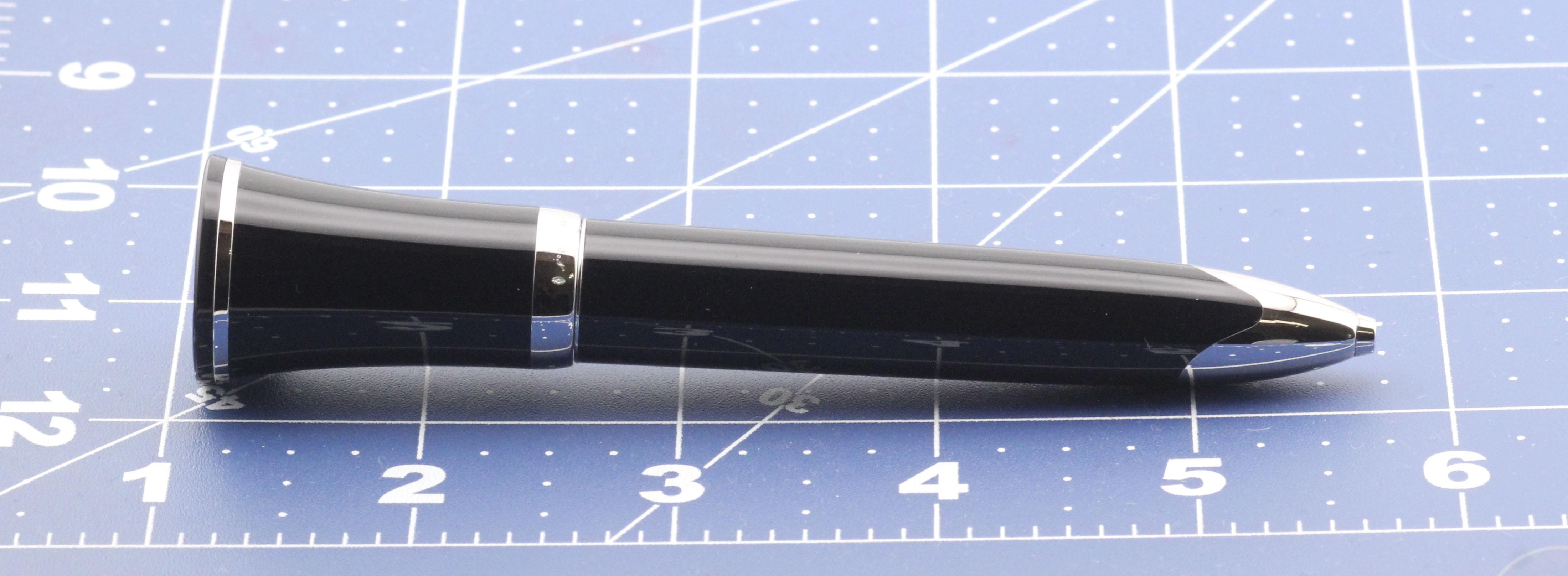 Cartier Black Lacquer Ballpoint Pen Watch w/ Crystal Stand Limited Edition 3