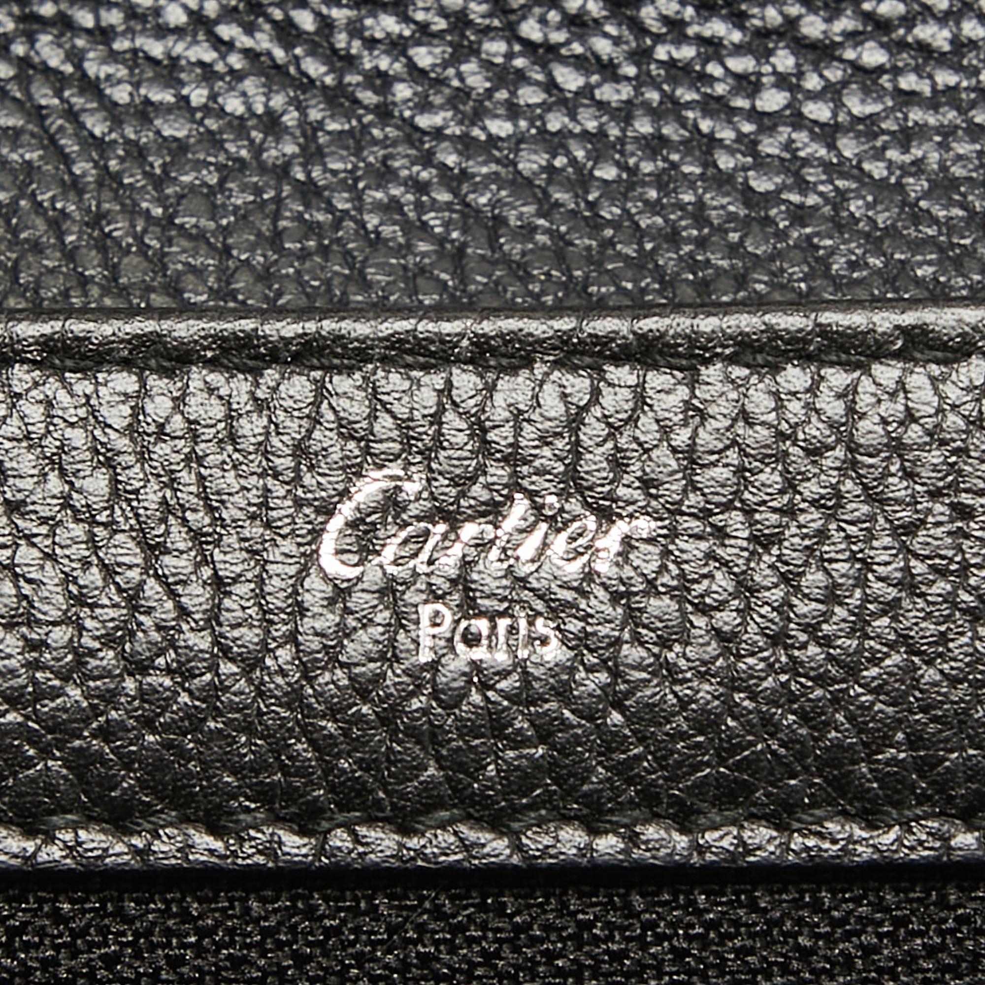 Cartier Black Leather and Snakeskin Classic Feminine Line Shoulder Bag 6