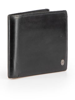 Cartier Black Leather Bifold Small Wallet