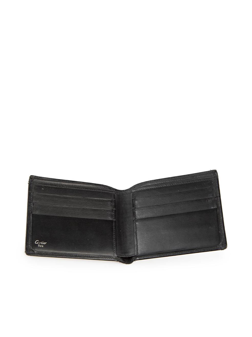 Cartier Black Leather Bifold Small Wallet 1