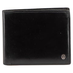 Cartier Black Leather Bifold Small Wallet