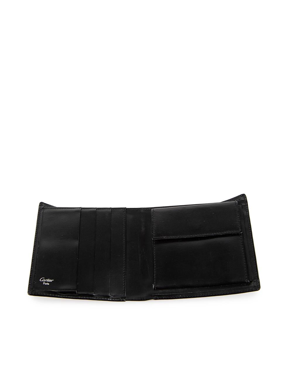 Cartier Black Leather Bifold Wallet 1