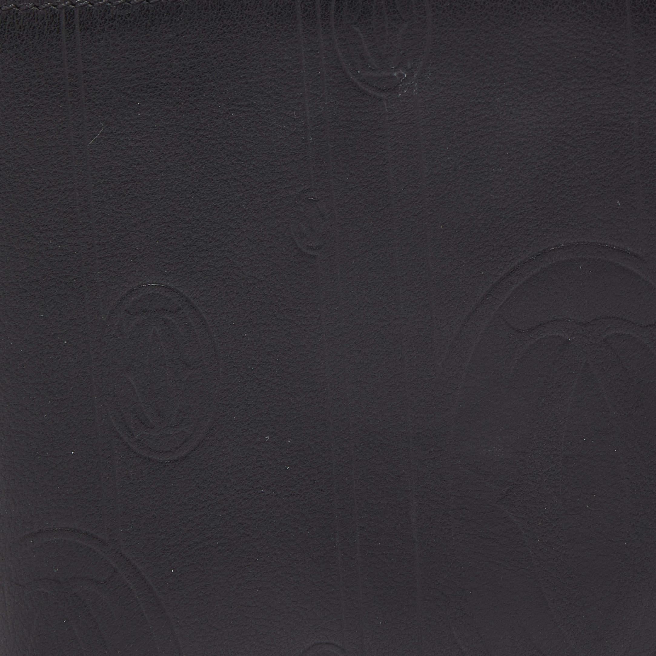 Cartier Schwarzes Leder-Brieftasche zum Umklappen im Angebot 1
