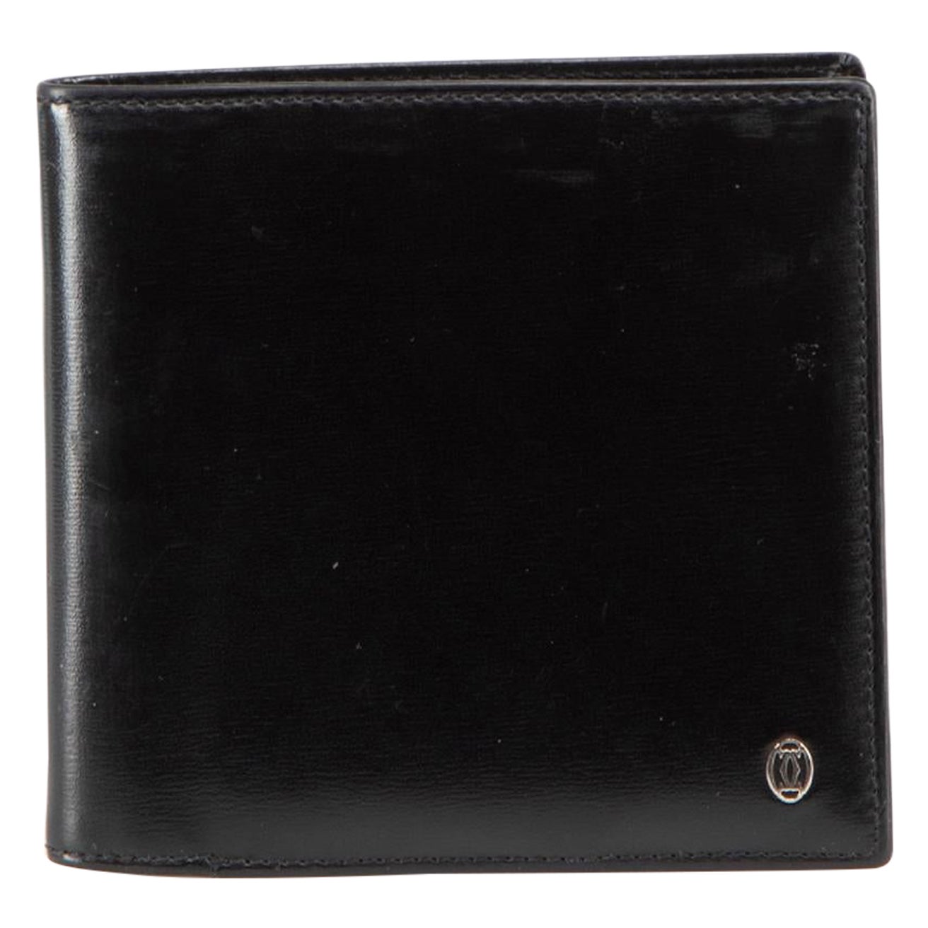 Cartier Black Leather Bifold Wallet