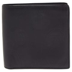 Used Cartier Black Leather Bifold Wallet