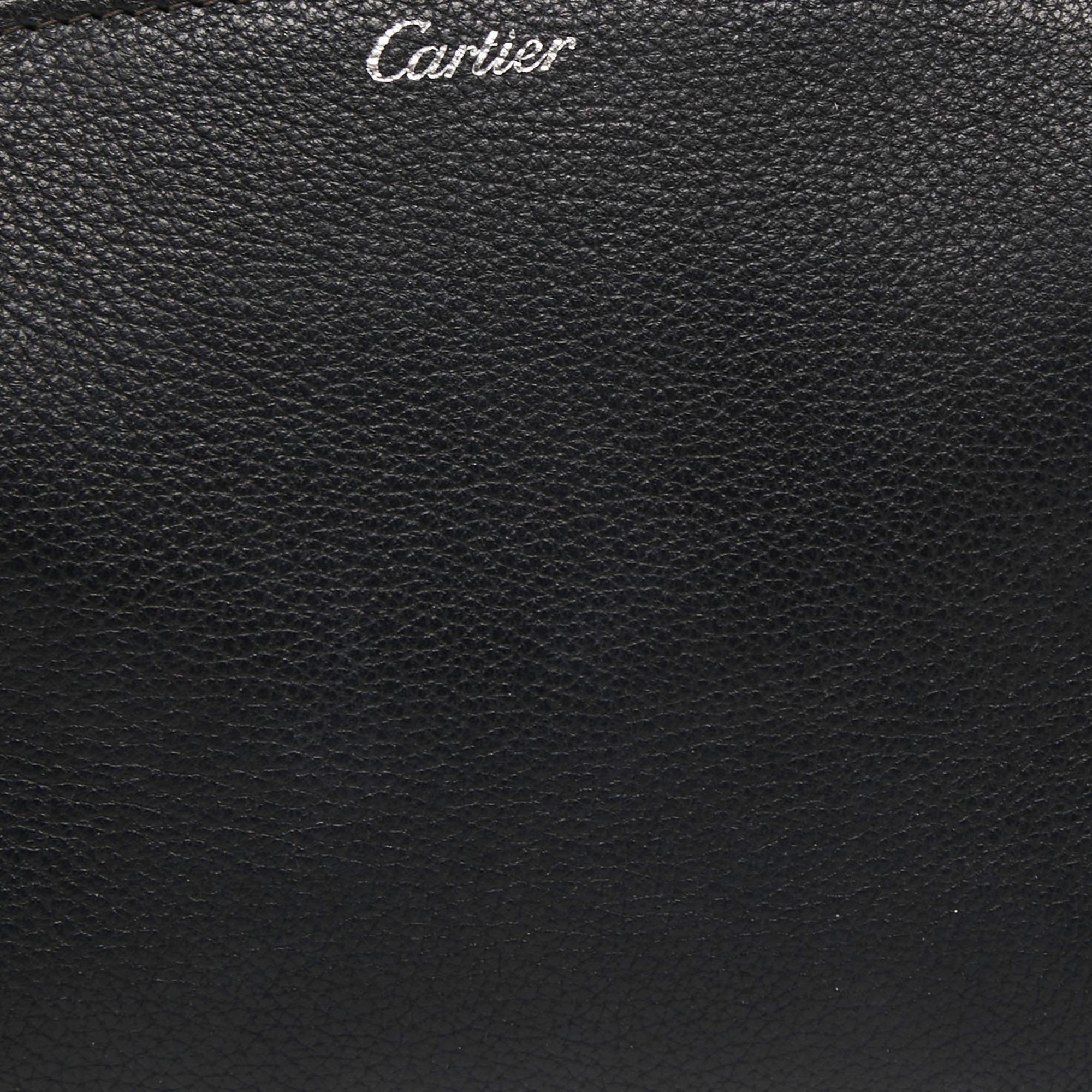 Cartier Black Leather C De Cartier Clutch 7
