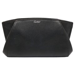 Cartier Black Leather C De Cartier Clutch