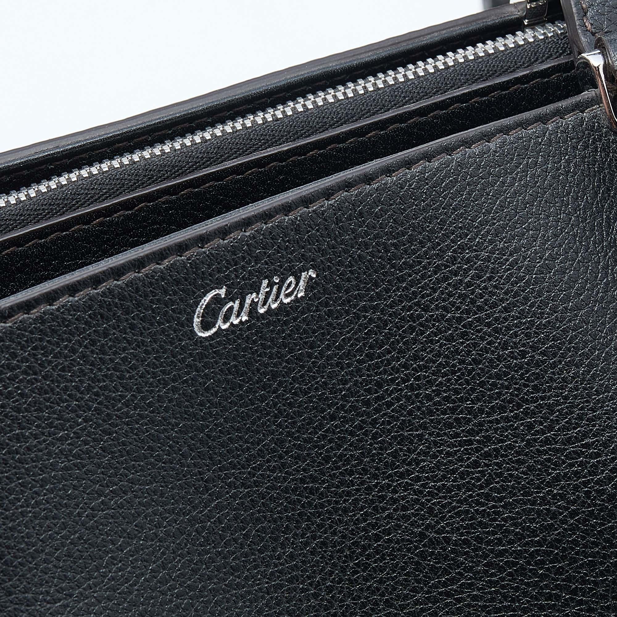 Cartier Black Leather C De Cartier Tote 3