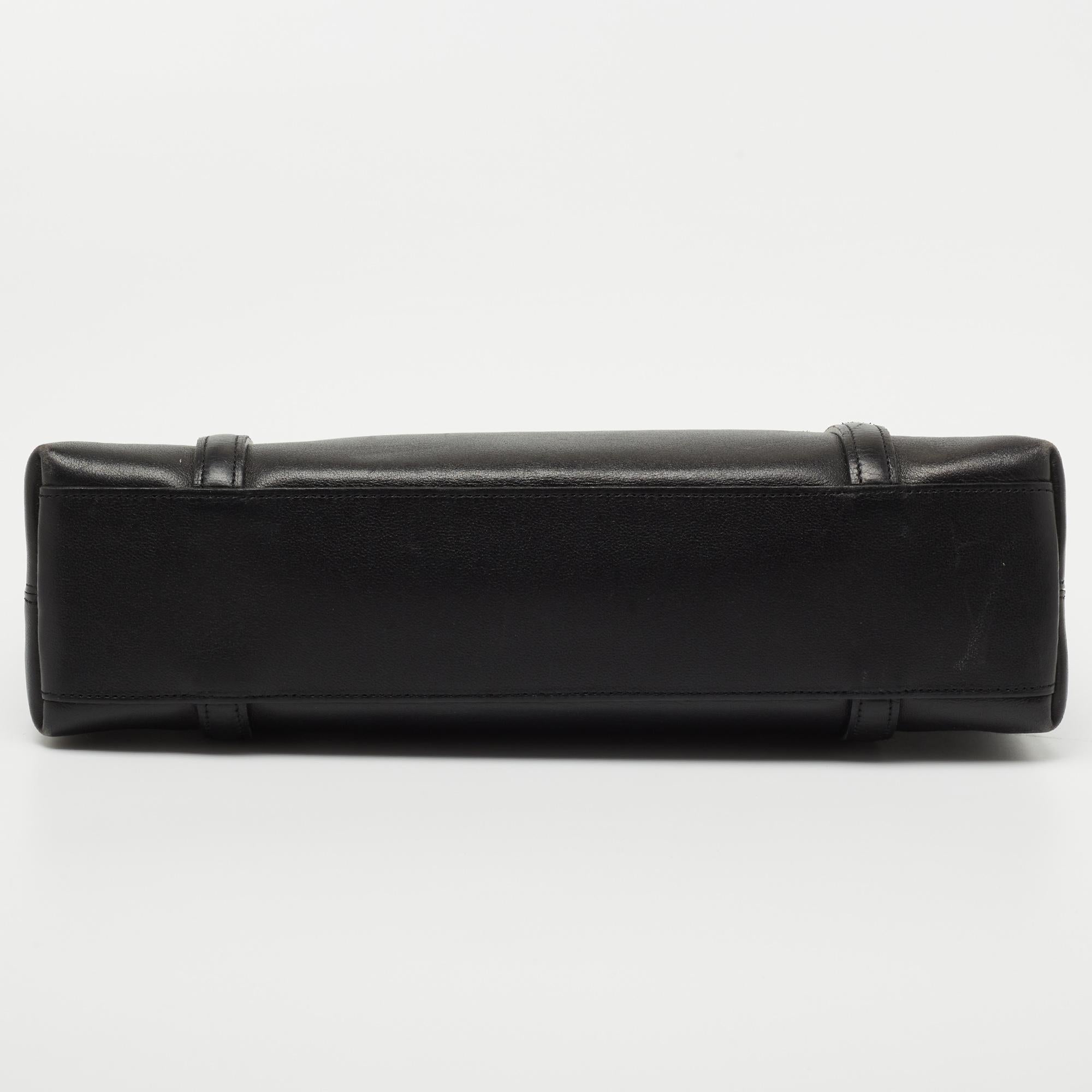 Cartier Black Leather Cabochon Flap Shoulder Bag 1