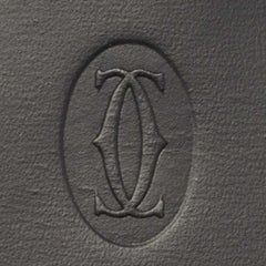 Cartier Black Leather Flap Pen Pouch