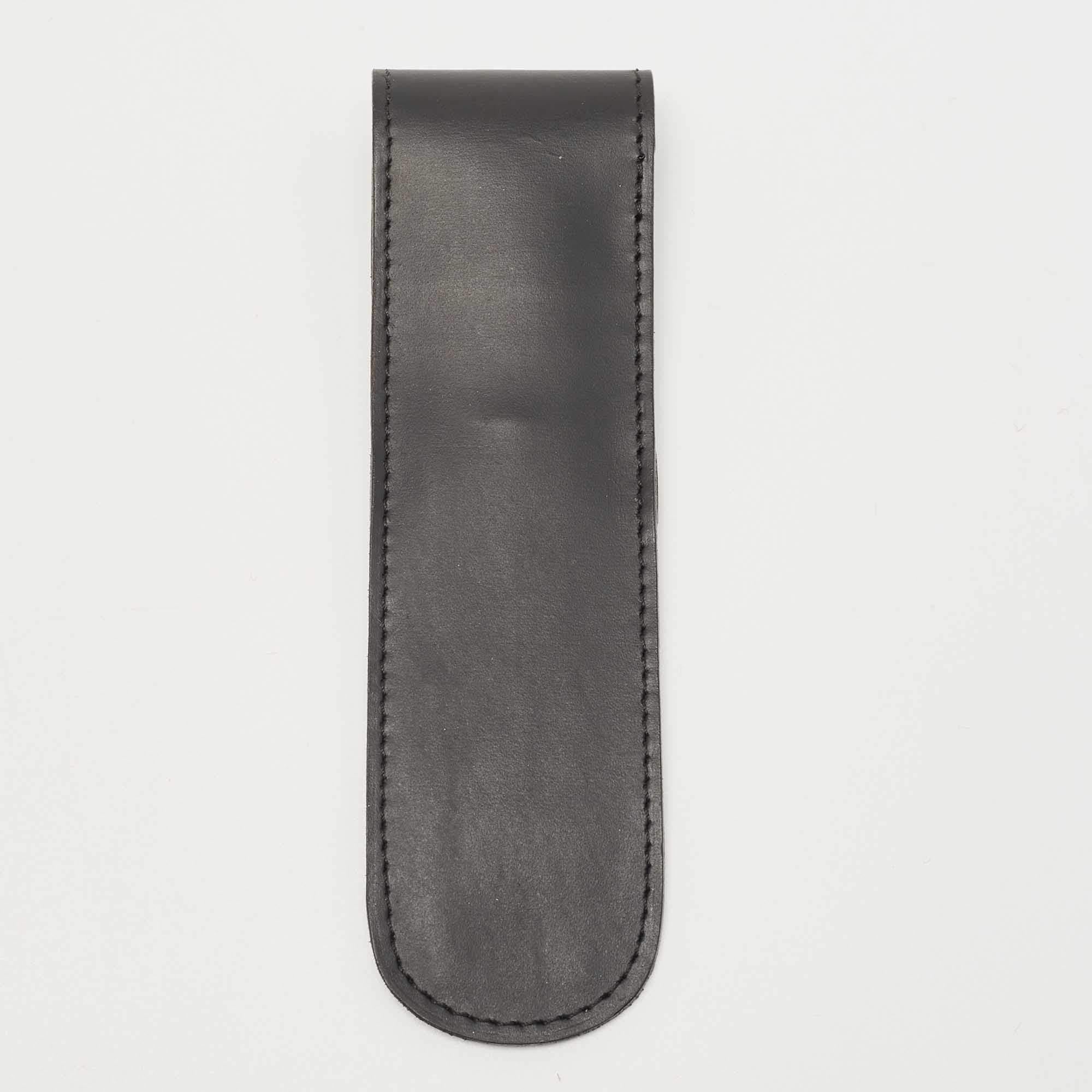 Noir Pochette à stylo à rabat en cuir noir de Cartier