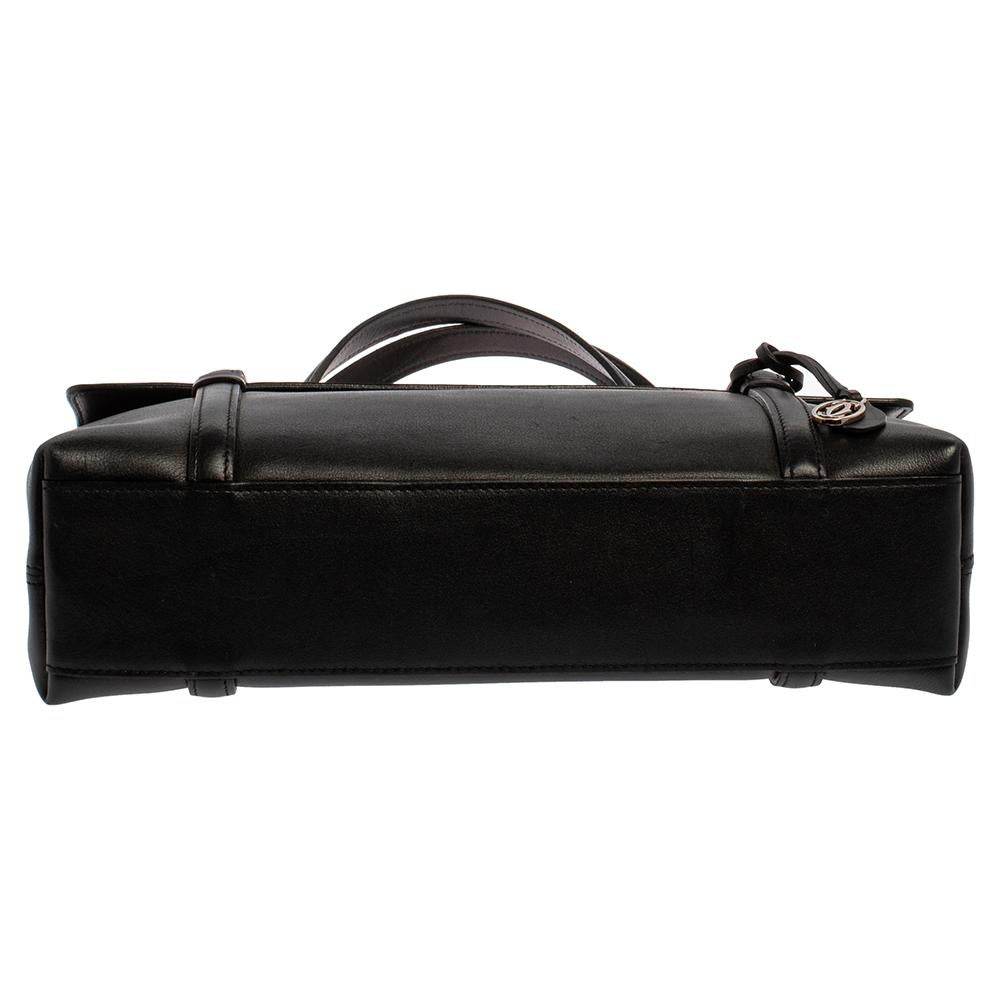 Cartier Black Leather Happy Birthday Cabochon Flap Bag 1