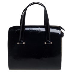 Cartier Black Leather Happy Birthday Satchel