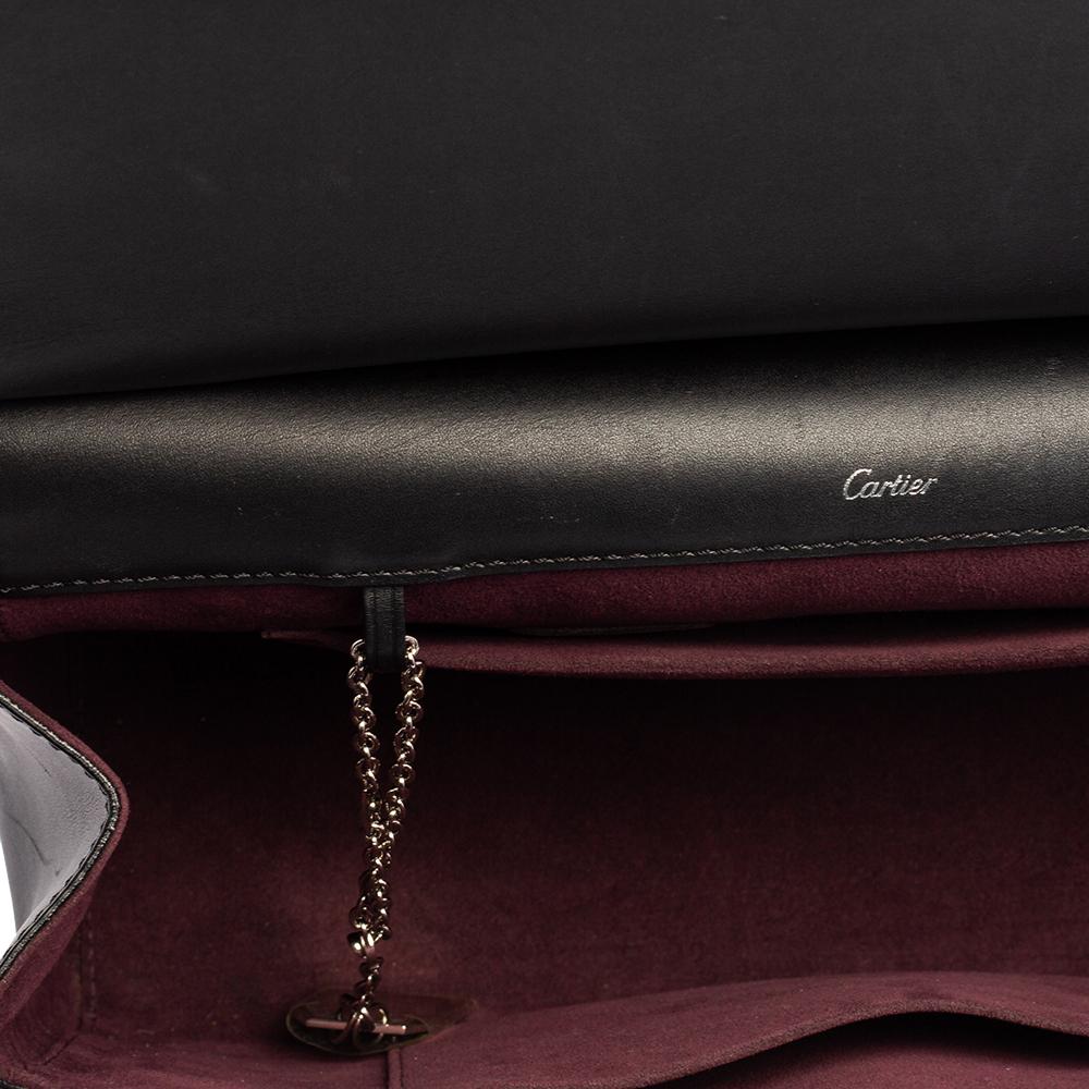 Cartier Black Leather Jeanne Toussaint Top Handle Bag 7