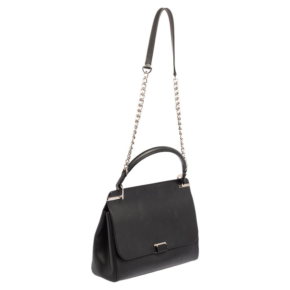 Cartier Black Leather Jeanne Toussaint Top Handle Bag In Good Condition In Dubai, Al Qouz 2