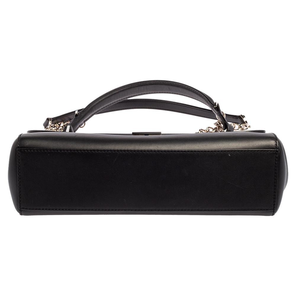 Women's Cartier Black Leather Jeanne Toussaint Top Handle Bag