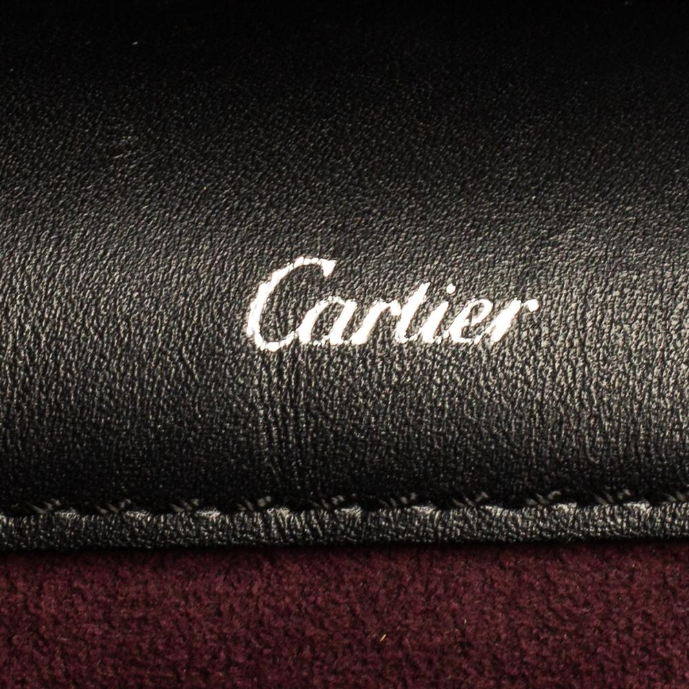 Cartier Black Leather Jeanne Toussaint Top Handle Bag 1