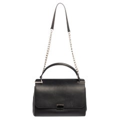 Cartier Black Leather Jeanne Toussaint Top Handle Bag