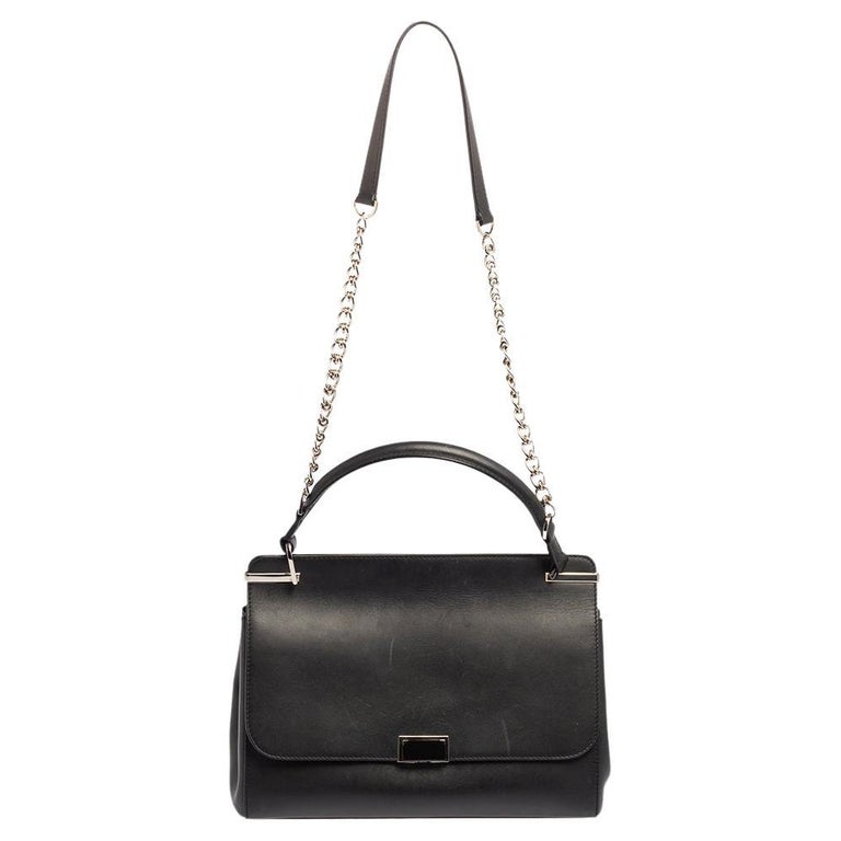 Cartier Black Leather Jeanne Toussaint Top Handle Bag For Sale at 1stDibs
