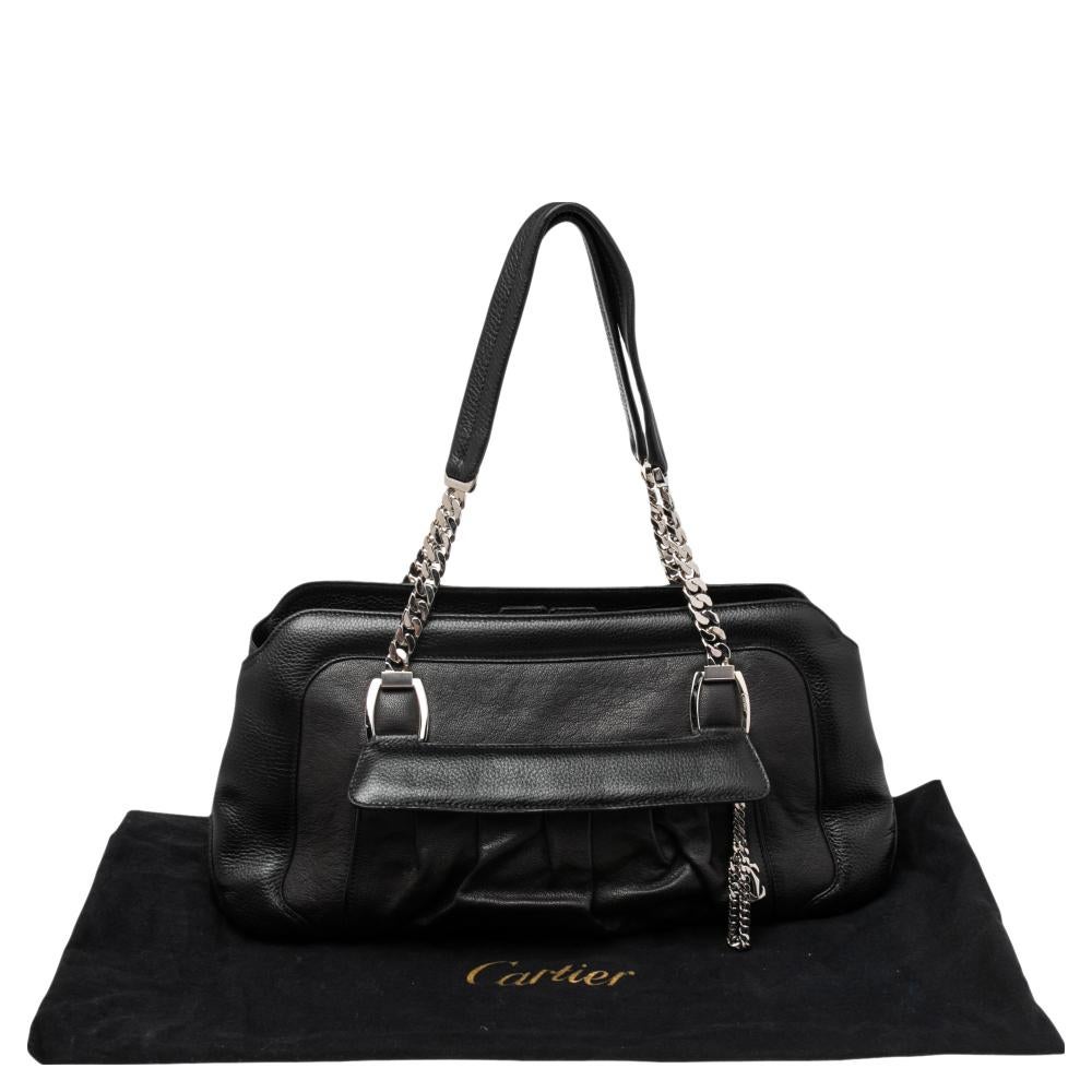 Cartier Black Leather La Dona Shoulder Bag 8
