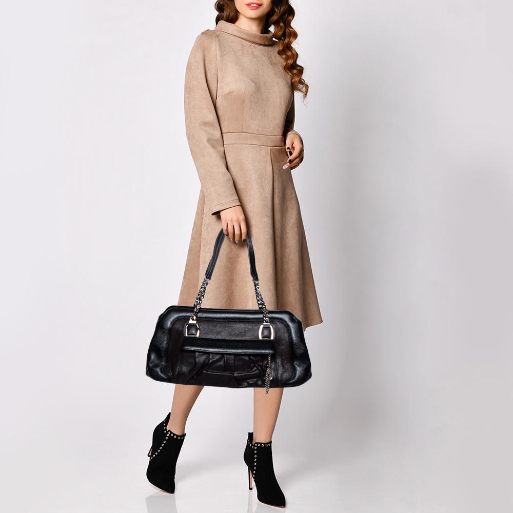 Cartier Black Leather La Dona Shoulder Bag In Good Condition In Dubai, Al Qouz 2