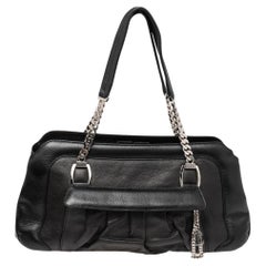 Cartier Black Leather La Dona Shoulder Bag