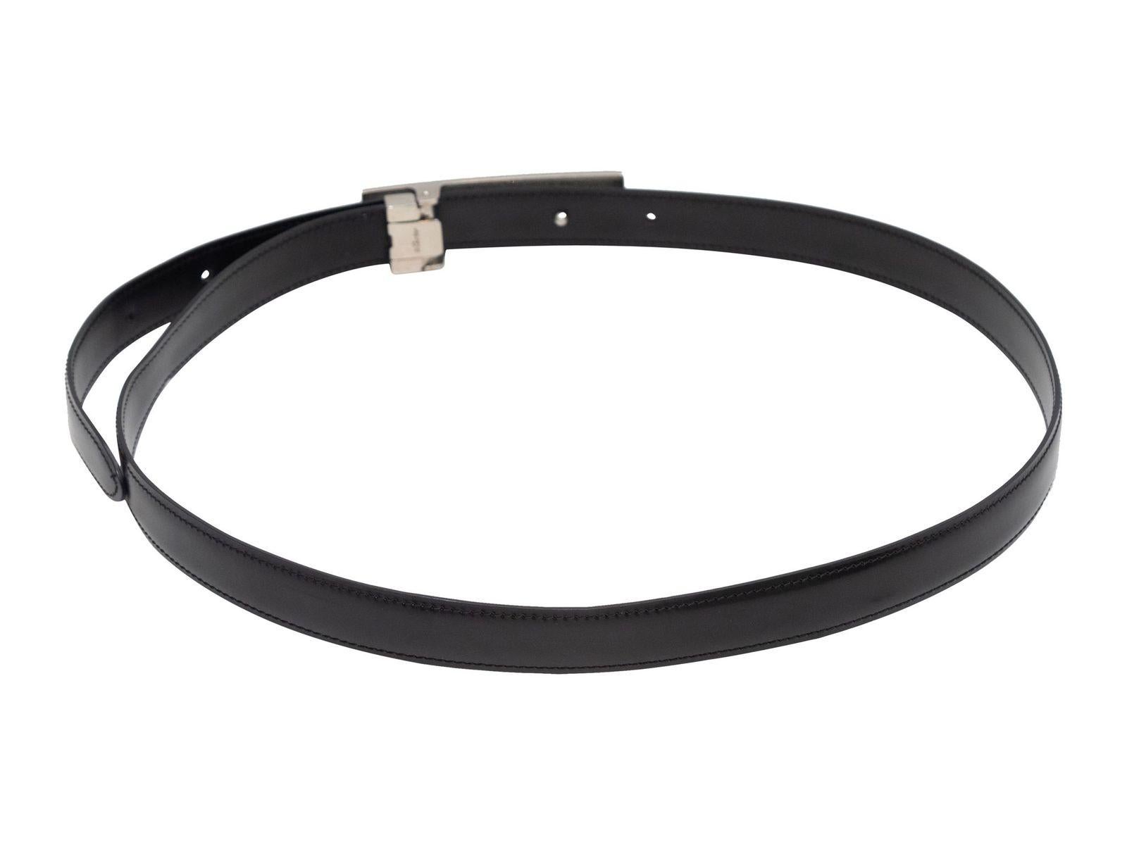 Cartier Black Leather Love Buckle Belt In Good Condition In New York, NY