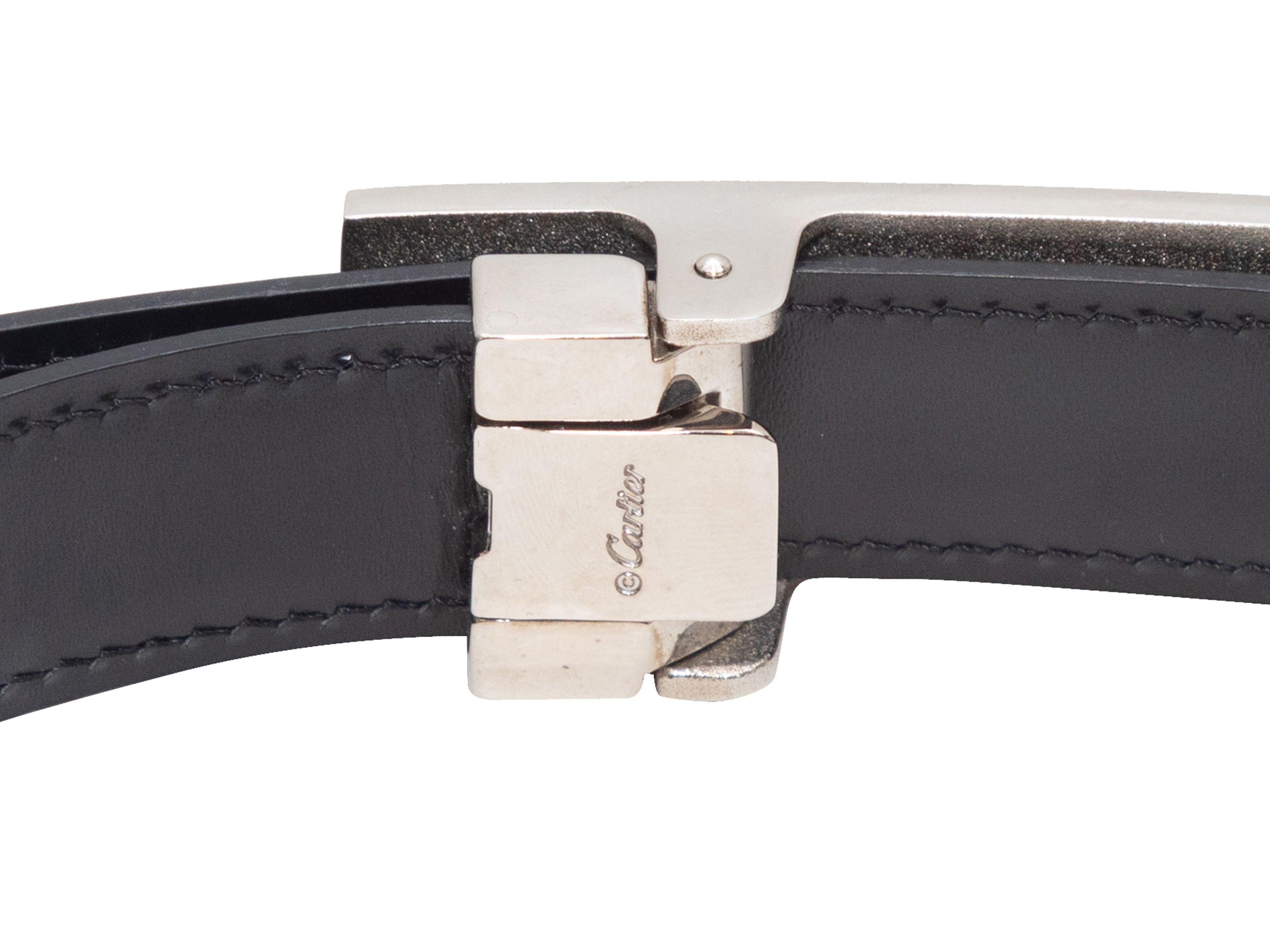 Men's Cartier Black Leather Love Buckle Belt