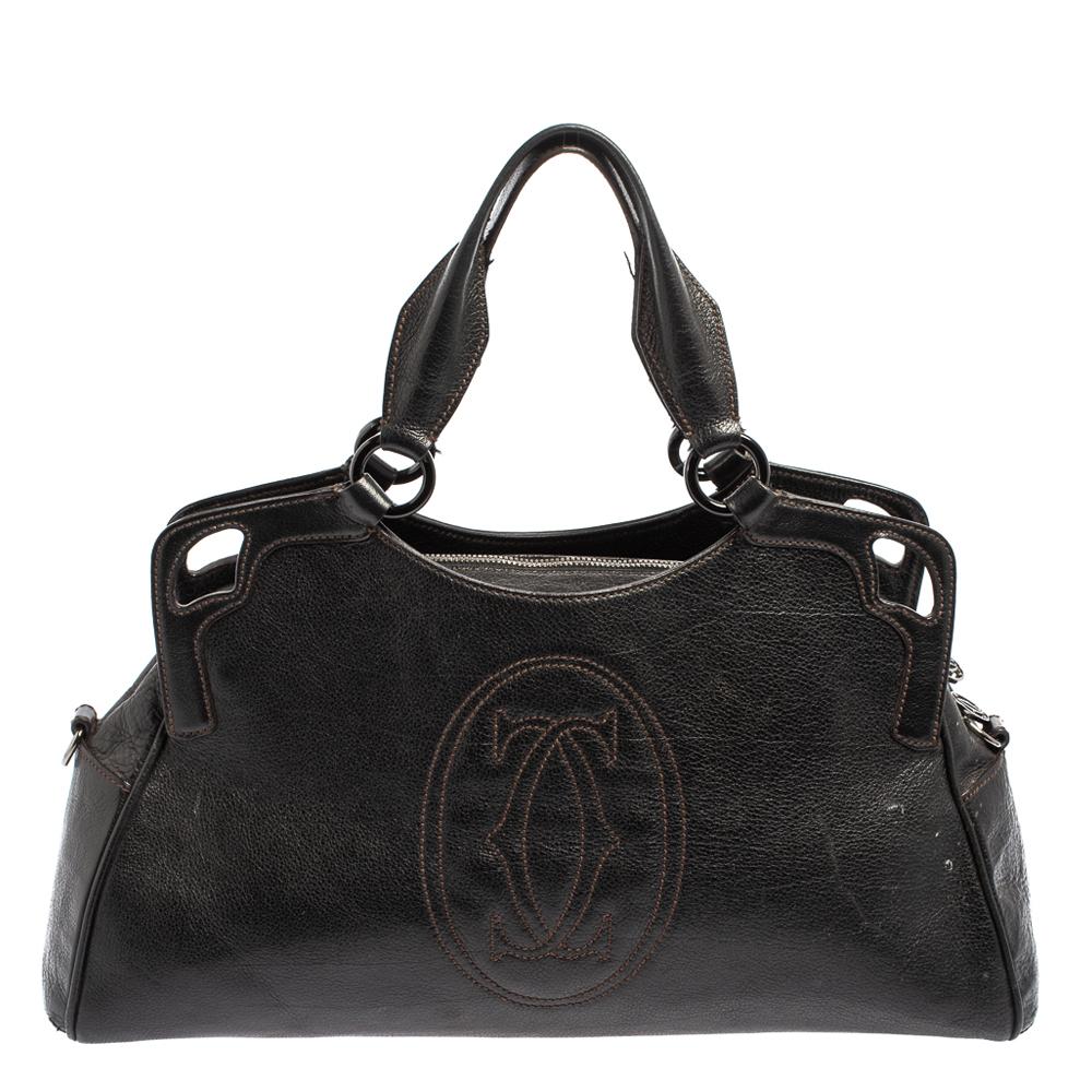 Women's Cartier Black Leather Marcello De Cartier Bag