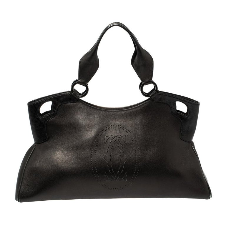 Cartier Black Leather Marcello De Cartier Bag at 1stDibs | cartier bags  uae, cartier bag black, marcello bag