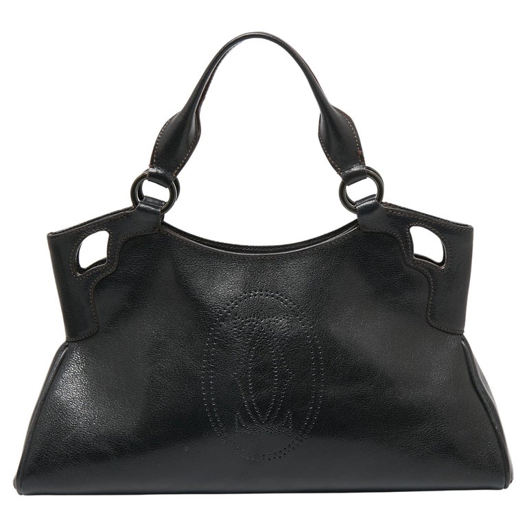 Cartier Black Leather Marcello de Cartier Bag For Sale at 1stDibs