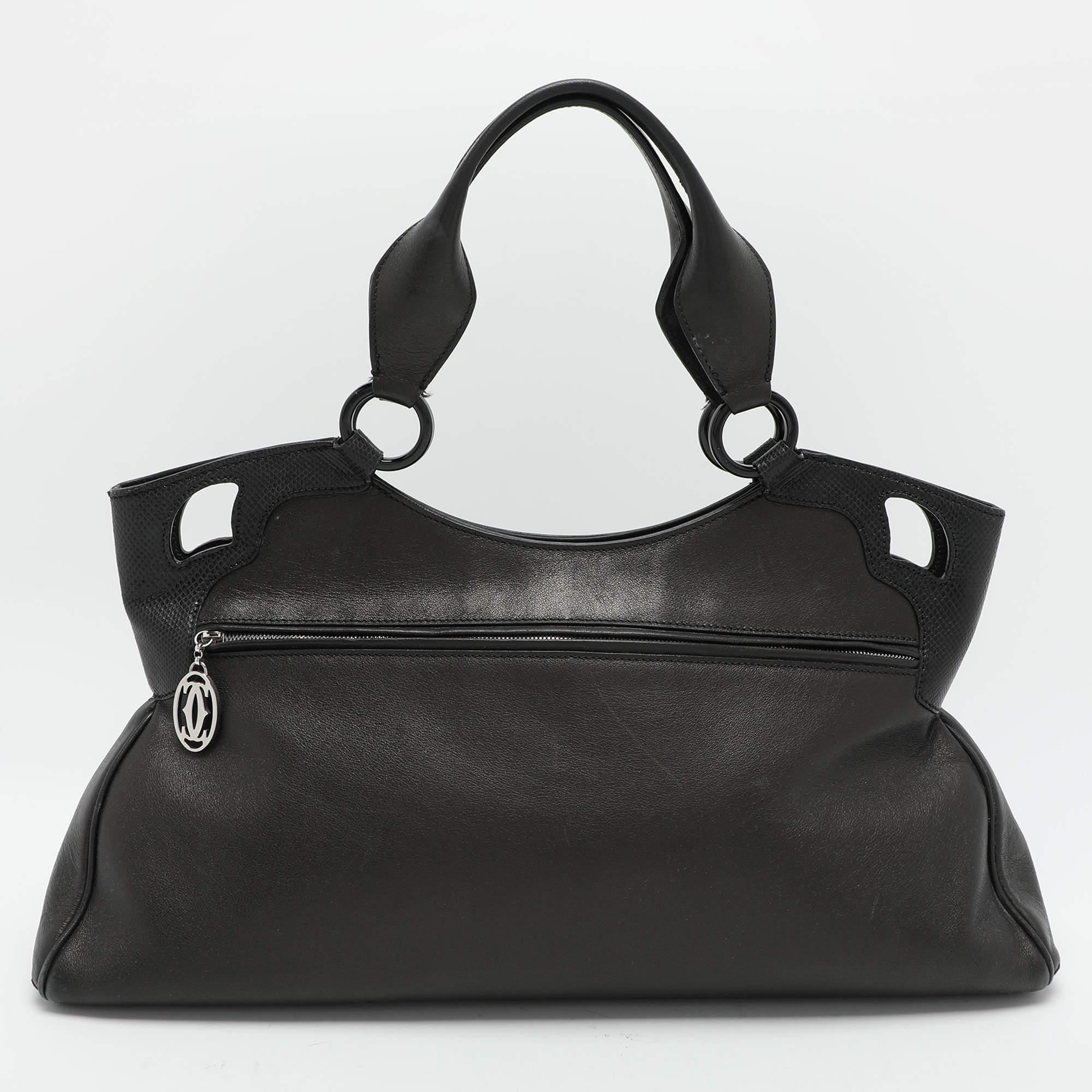 Women's Cartier Black Leather Marcello de Cartier Satchel