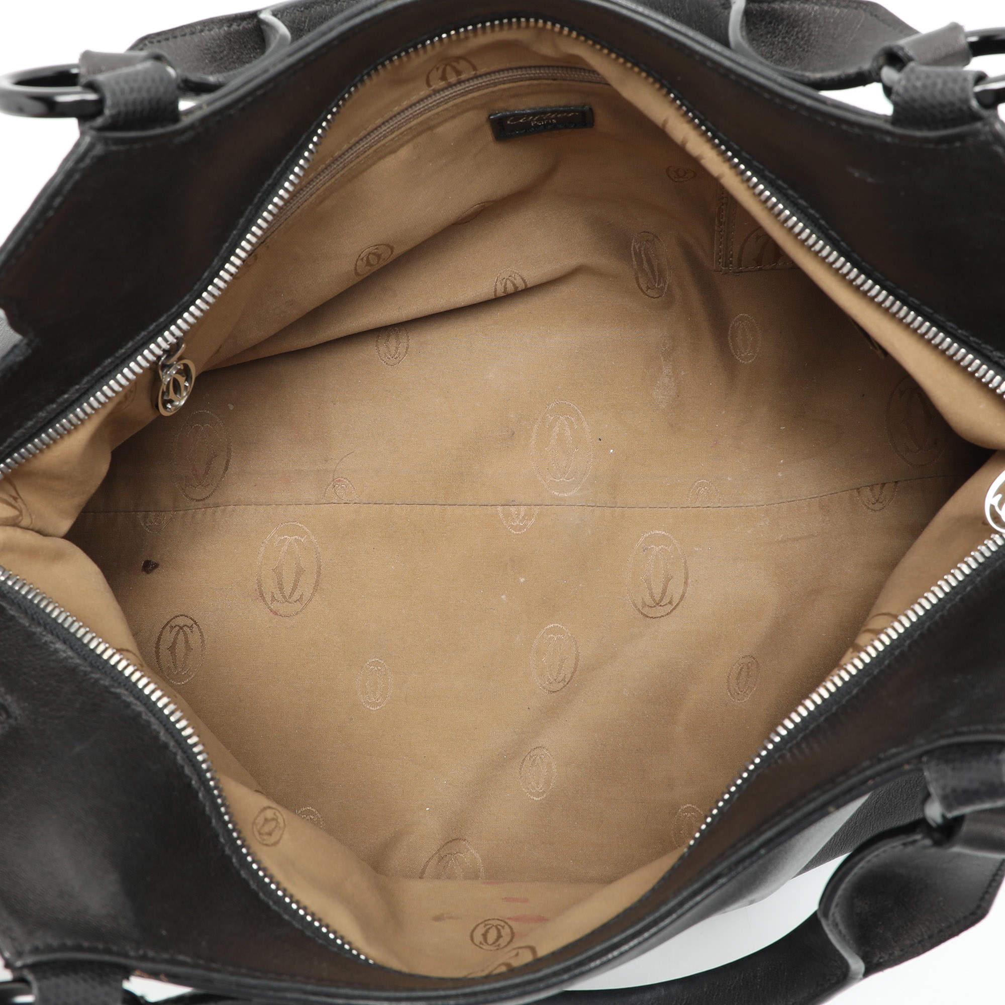 Cartier Black Leather Marcello de Cartier Satchel 3