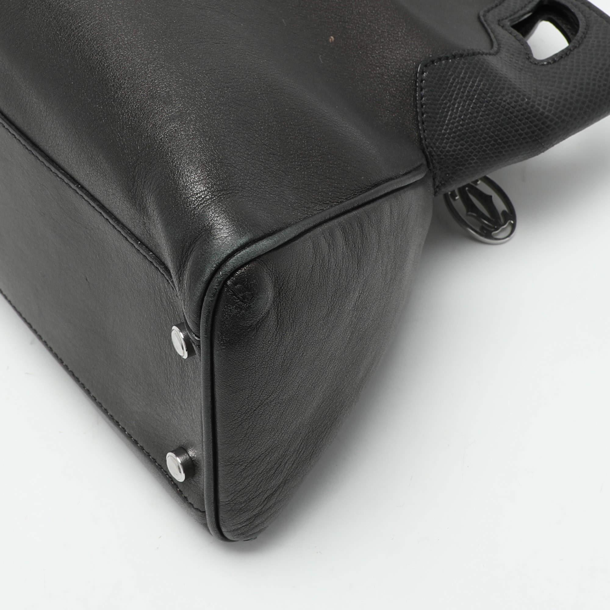 Cartier Black Leather Marcello de Cartier Satchel 5