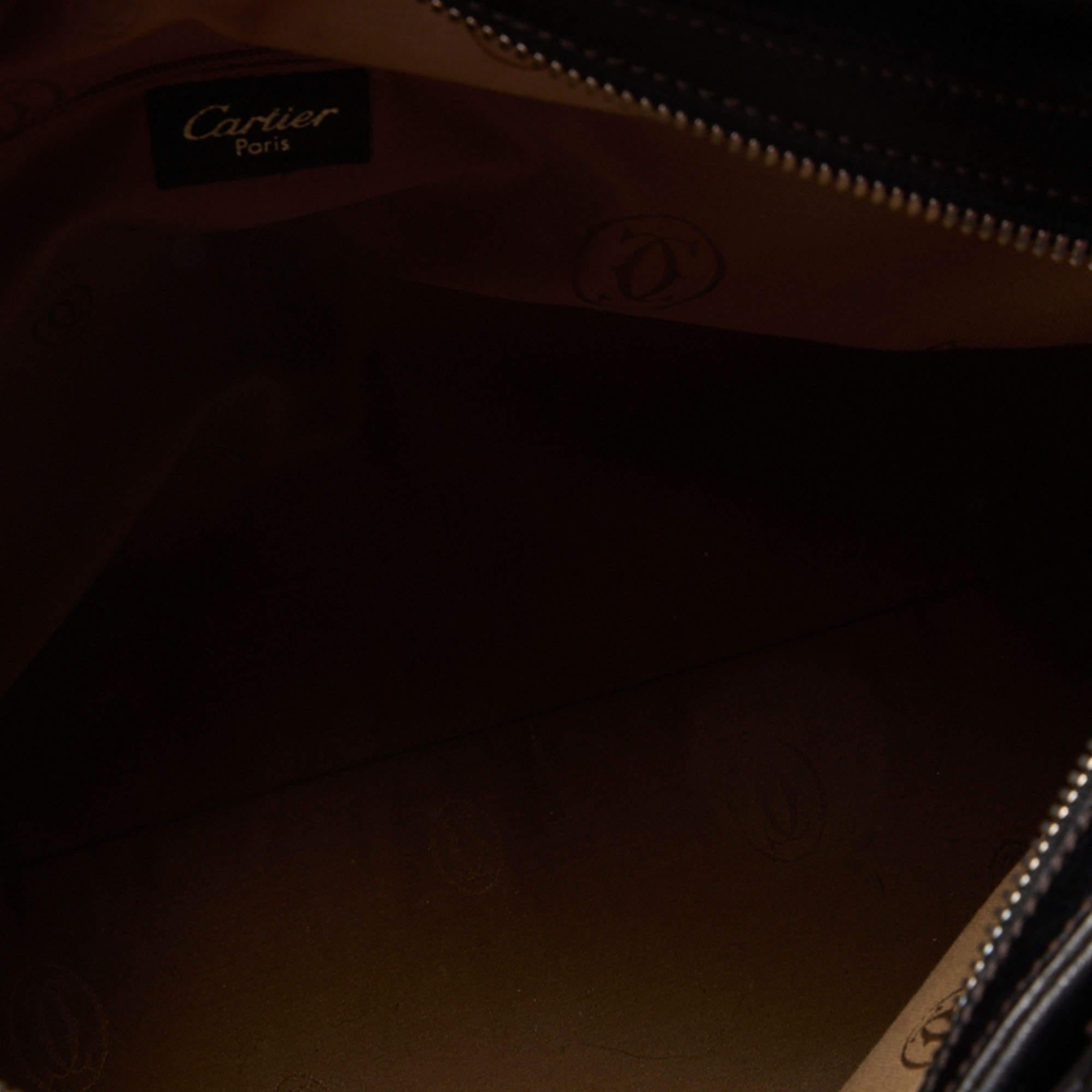 Cartier Black Leather Marcello de Cartier Top Handle Bag 2