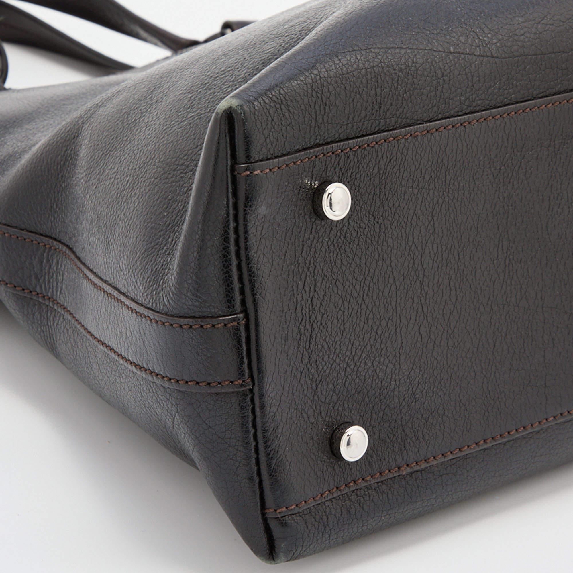 Cartier Black Leather Marcello de Cartier Top Handle Bag 4
