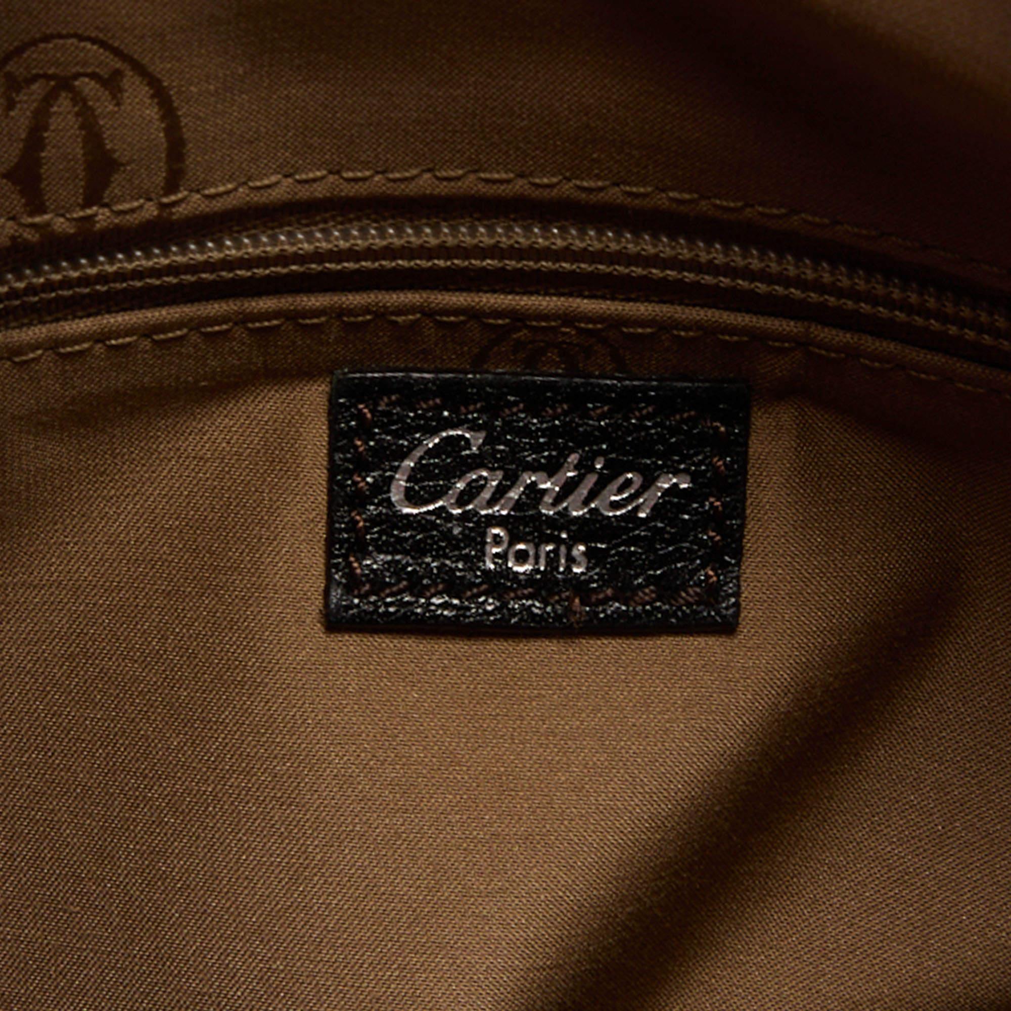 Cartier Black Leather Marcello de Cartier Top Handle Bag 5