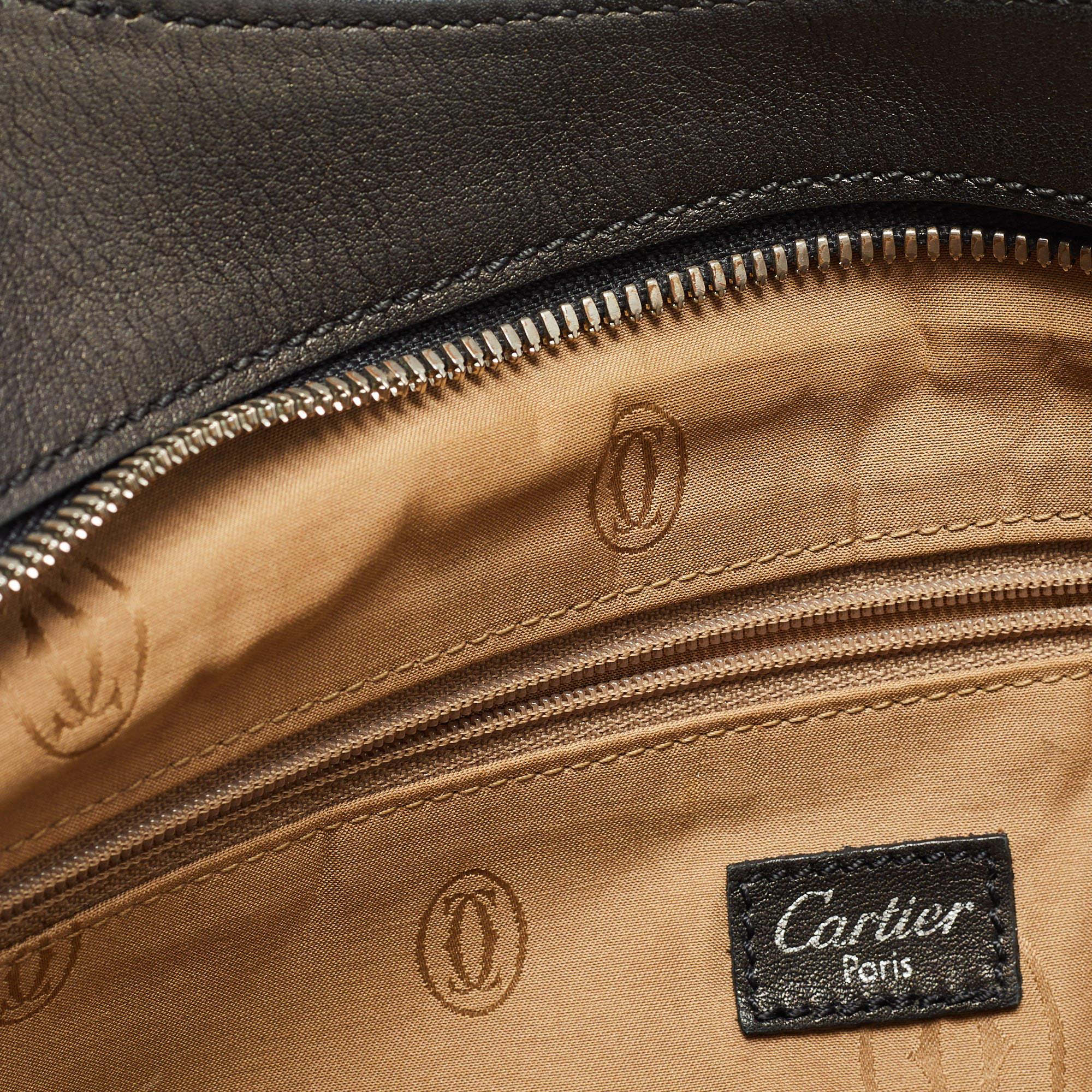 Cartier Black Leather Medium Marcello De Cartier Bag 13