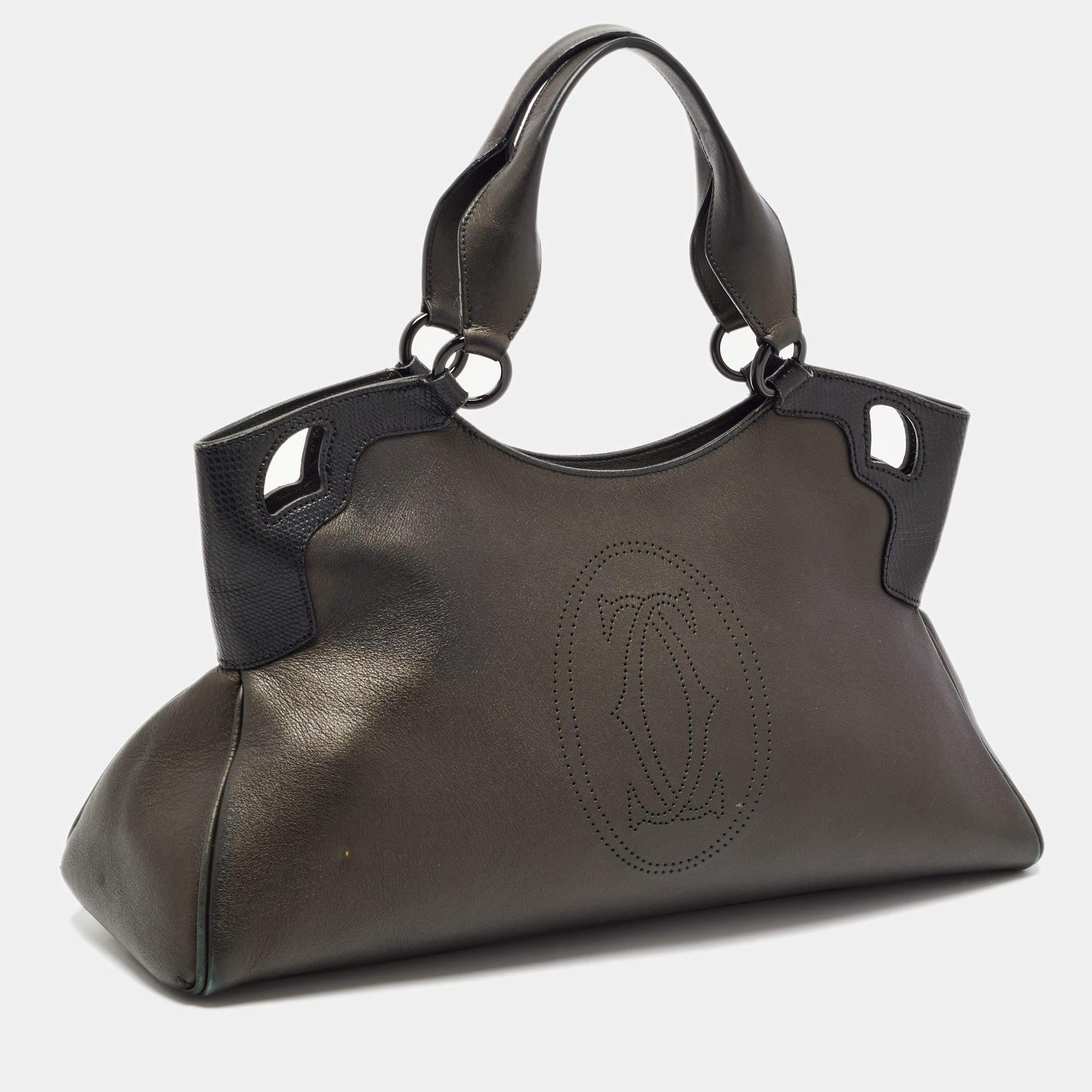 Cartier Black Leather Medium Marcello De Cartier Bag 2