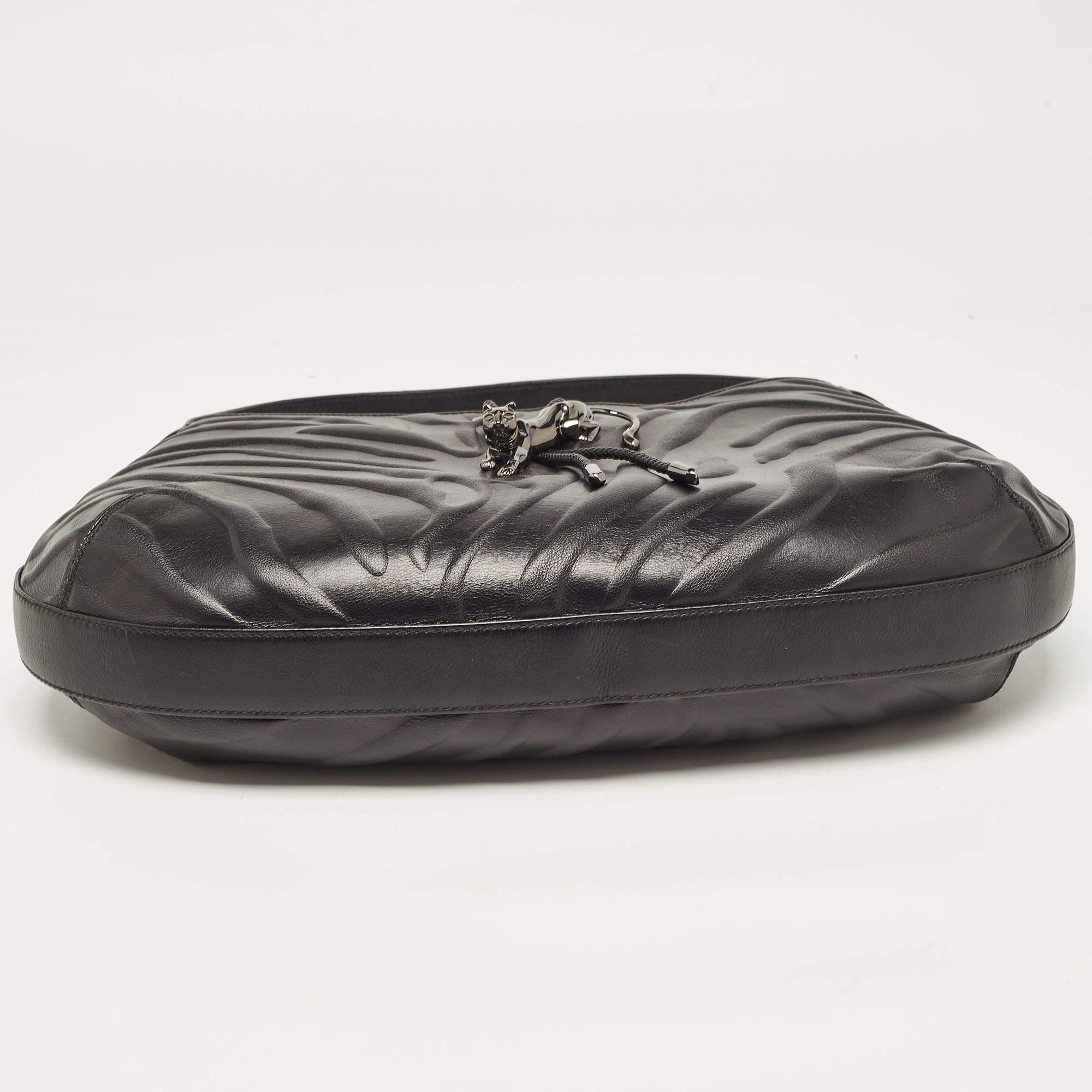 Cartier Black Leather Medium Panthere de Cartier Bag For Sale 6
