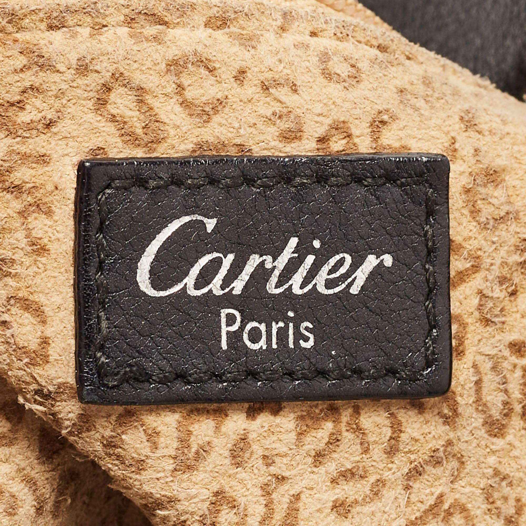 Cartier Black Leather Medium Panthere de Cartier Bag 4