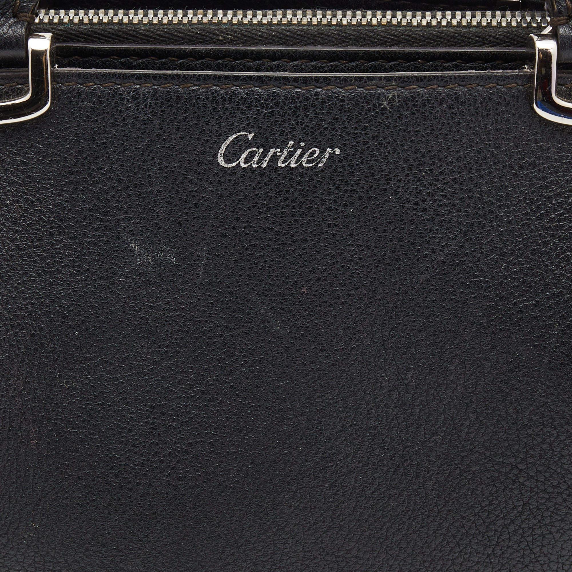 Cartier Black Leather Mini C de Cartier Satchel 12