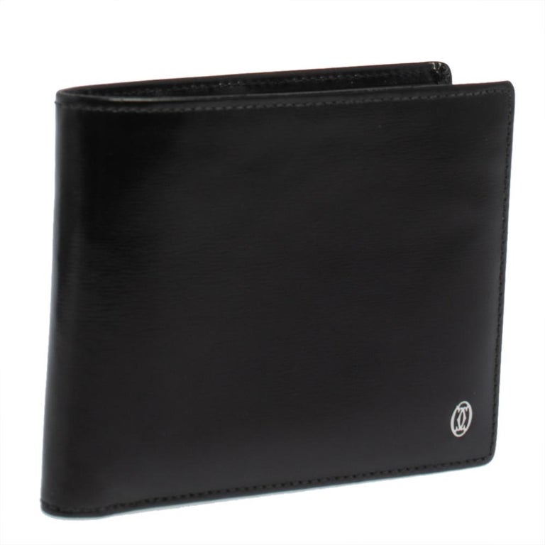 Cartier Black Leather Must De Cartier Bifold Wallet at 1stDibs