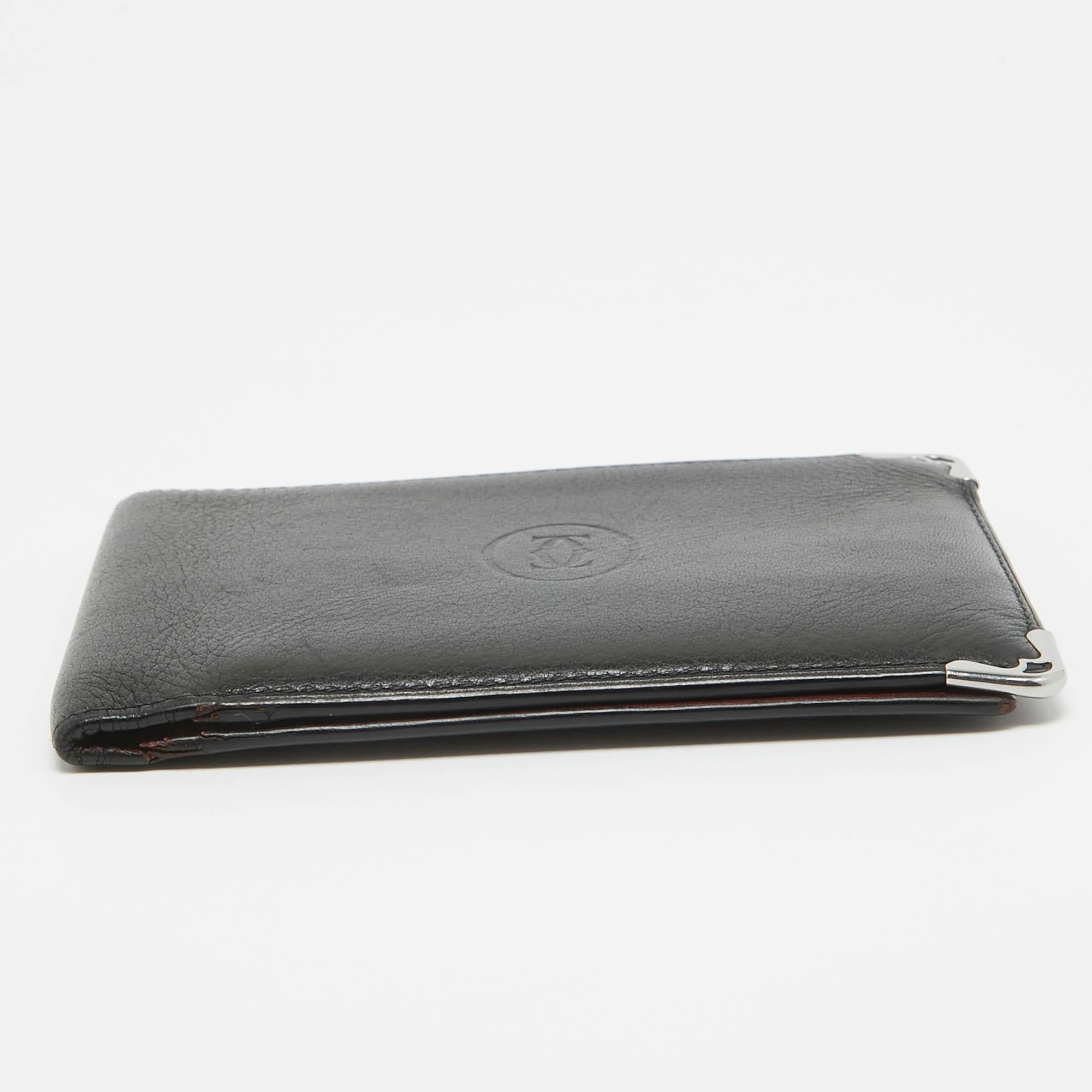 Cartier Black Leather Must De Cartier Bifold Wallet 2