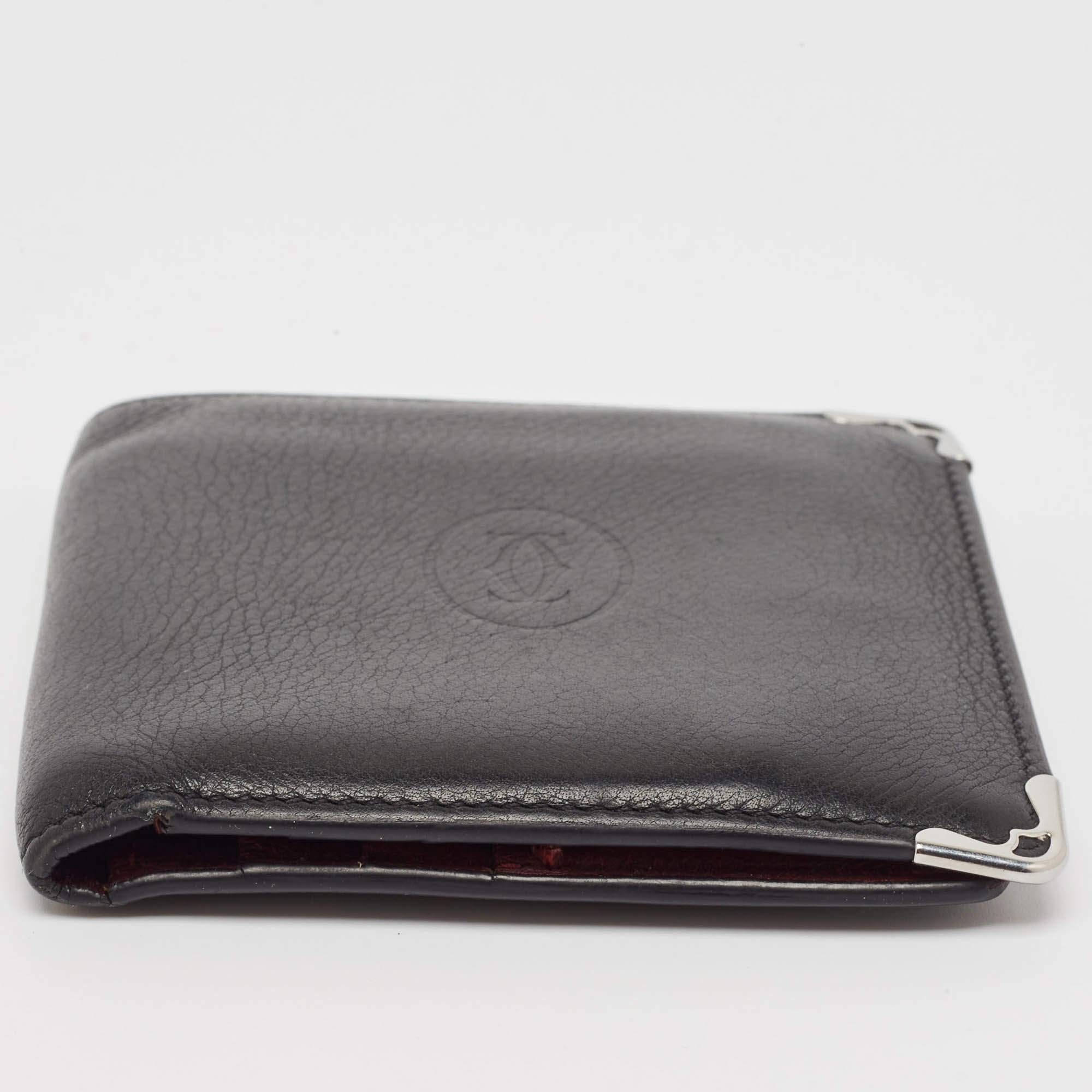 Cartier Black Leather Must de Cartier Bifold Wallet 3