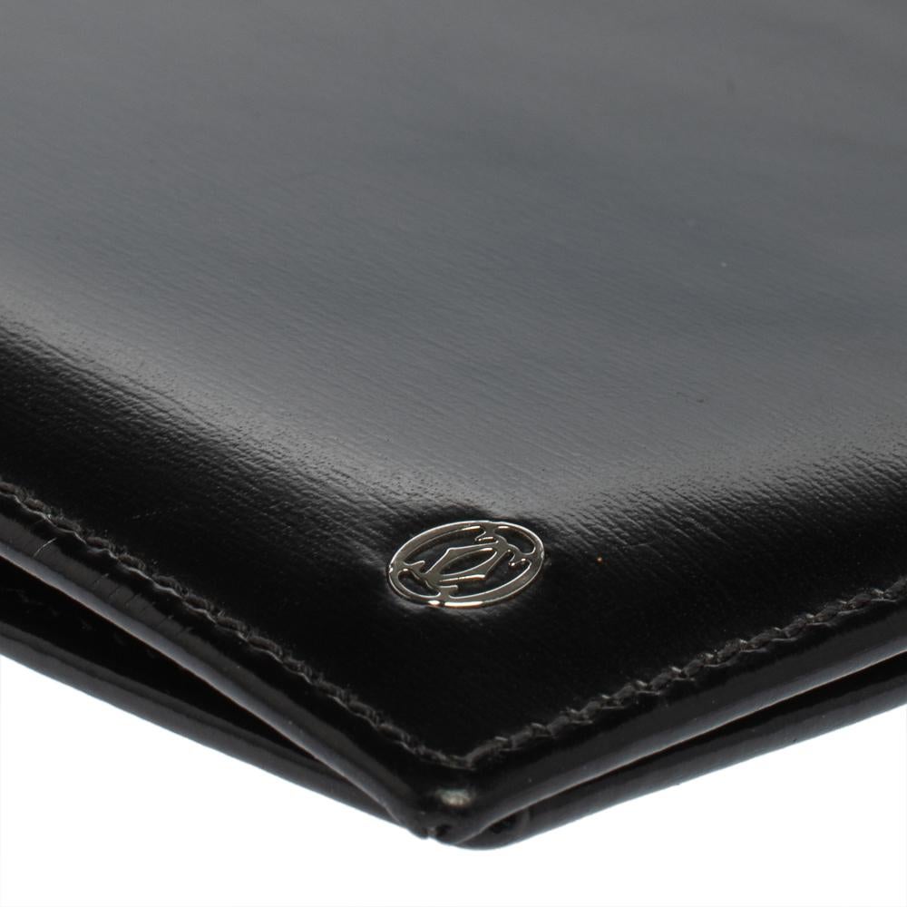 Men's Cartier Black Leather Must De Cartier Bifold Wallet
