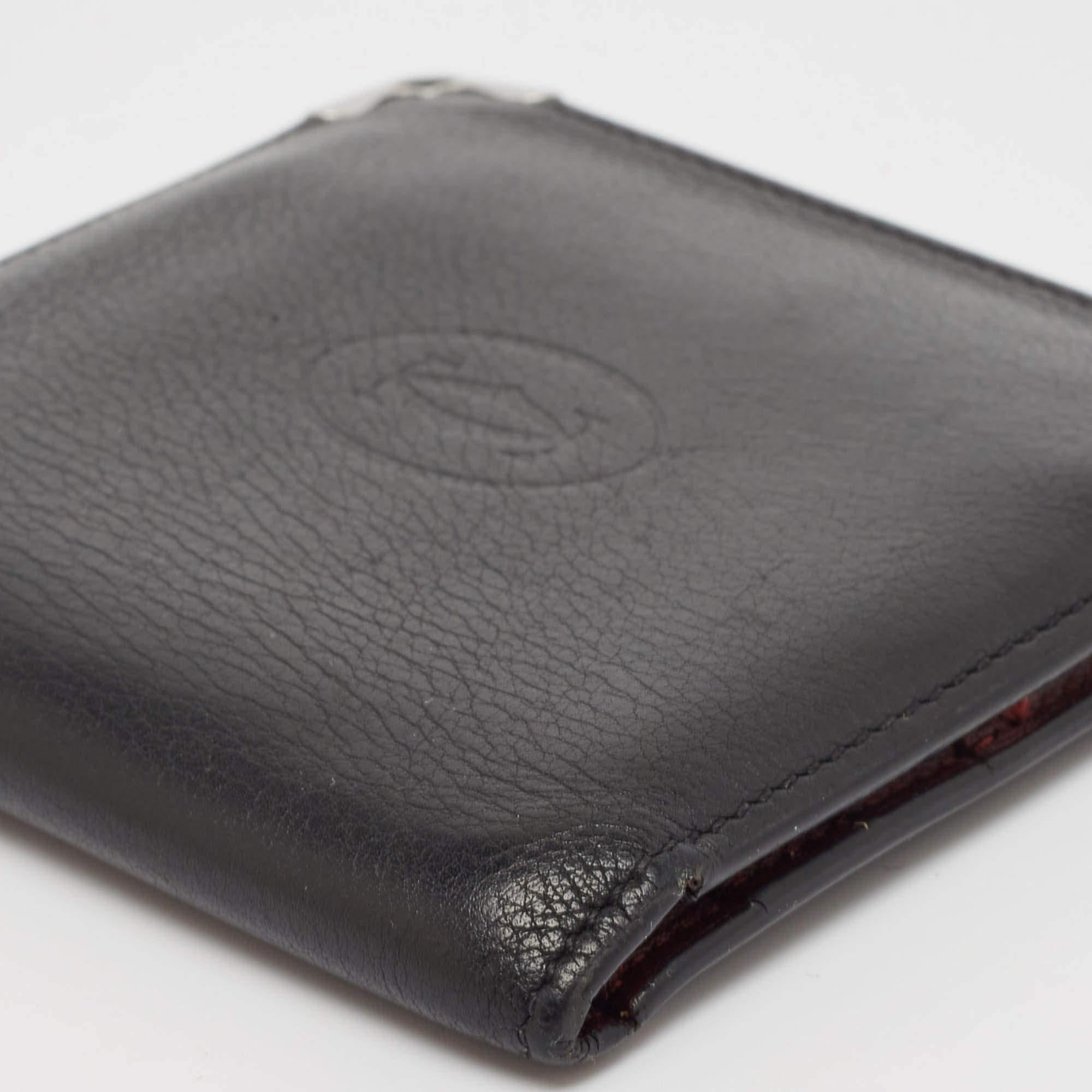 Cartier Black Leather Must de Cartier Bifold Wallet 5