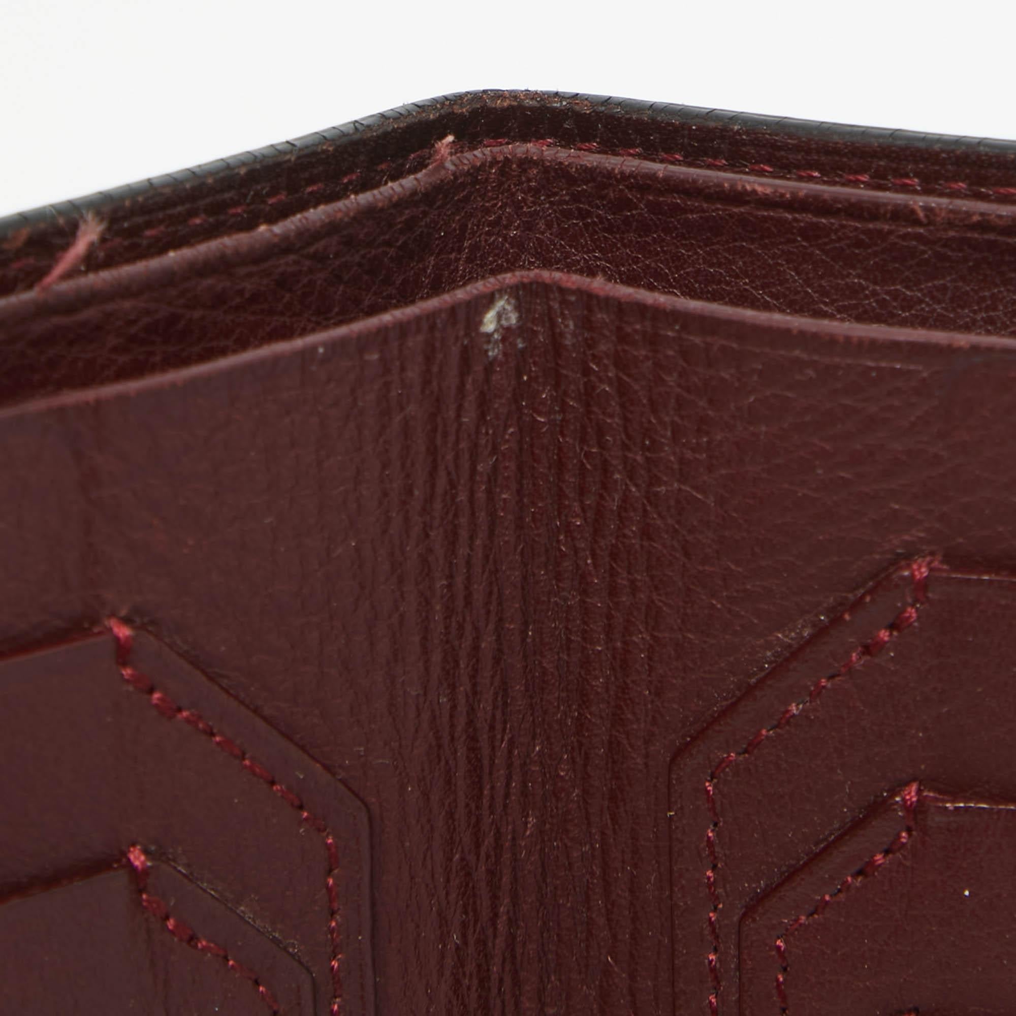 Cartier Black Leather Must De Cartier Bifold Wallet 5
